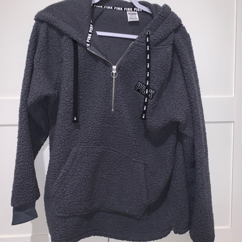 PINK teddy oversized jacket